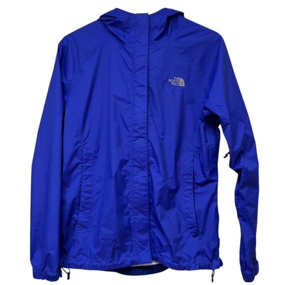 The North Face Royal Blue hooded HyVent 2.5L Windbreaker Rain Jacket M